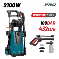 BORMANN Pro BPW4510 Πλυστικό Υψηλής Πίεσης 2100W,Επαγωγικό Μοτέρ,180bar,432L/h,Turbo Μπεκ,Ανέμη (083009)