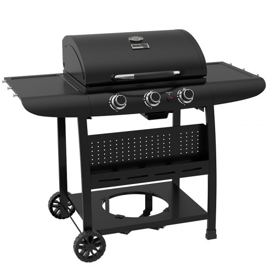 BORMANN Elite BBQ6030 Ψησταριά Υγραερίου FORGE 3 Εστιών με Μαντεμένια Σχάρα (084167)