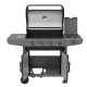 BORMANN Elite BBQ6041 Ψησταριά Υγραερίου FORGE 4+1 Εστιών με Μαντεμένια Σχάρα (084181)