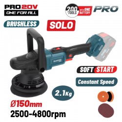 BORMANN Pro BBP5345 Αλοιφαδόρος Ρυθμιζόμενος Brushless Μπαταρίας 20V,Li-Ion,150mm,2500-4800rpm,SOLO (084471)