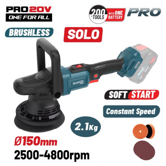 BORMANN Pro BBP5345 Αλοιφαδόρος Ρυθμιζόμενος Brushless Μπαταρίας 20V,Li-Ion,150mm,2500-4800rpm,SOLO (084471)