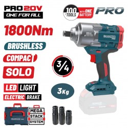 BORMANN Pro BBP5456CA Μπουλονόκλειδο Compact, Brushless Μπαταρίας 20V,Li-Ion,1800Nm,0-1800rpm (085188)