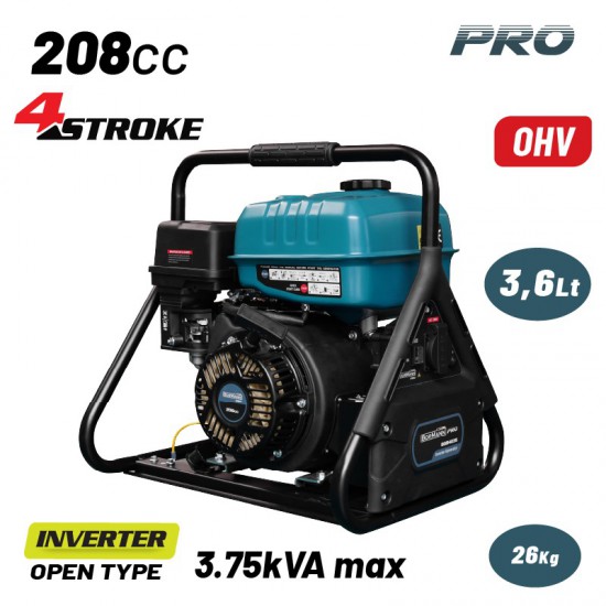 BORMANN Pro BGB4035 Γεννήτρια Βενζίνης Inverter Ανοιχτού Τύπου 3000W,208cc,1x16A (085485)