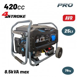 BORMANN Pro BGB8010 Γεννήτρια Βενζίνης Συνεχ. Απόδοση 6000W,420cc,Mίζα και Μπαταρία AVR,Τροχοί (085553)