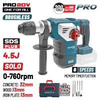 BORMANN Pro BBP5336CA Πνευματικό Σκαπτικό Μπαταρίας SDS-PLUS Brushless 20V,4.5J,0-760rpm,SOLO (085607)