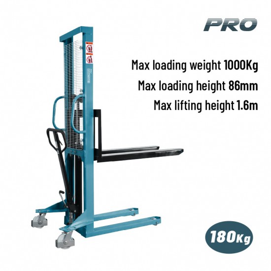 BORMANN Pro BWR5517 Περονοφόρο Χειροκίνητο Ανύψωσης 1Ton,Ύψος Ανύψωσης 1.6m, Πιρούνια 1150x550mm (085645)