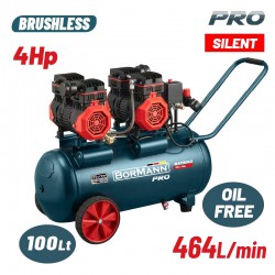 BORMANN BAT5017 Αεροσυμπιεστής Μονομπλόκ, Oil free, Silent, 4Hp/100L/464L/min (085973)