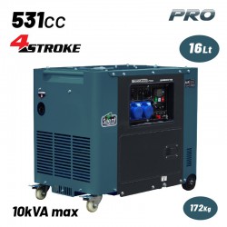 BORMANN Pro BGB9970 Γεννήτρια Πετρελαίου Συνεχ. Απόδοση 6500W,531cc,Μίζα,Μπαταρία,AVR,Τροχοί (086031)