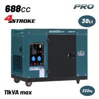 BORMANN Pro BGB9783 Γεννήτρια Πετρελαίου,Τριφασική, Συνεχ. Απόδοση 8000W,688cc,Μίζα,Μπαταρία,Τροχοί (086055)