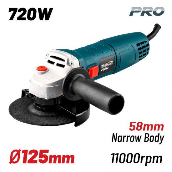 BORMANN Pro BAG7200 Γωνιακός Τροχός 720W,Φ125mm (020677)