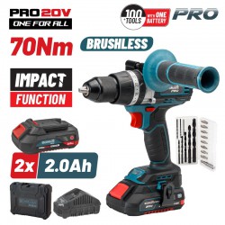 BORMANN Pro BBP5140 Δραπ/βιδο Κρουστικό Brushless 20V, 70Nm, Li-Ion, με 2 Ταχύτητες, 2x2Ah & Bαλίτσα (035145)