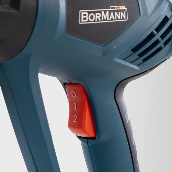 BORMANN BHG2200 Πιστόλι Θερμού Αέρα 2000W Και Αξεσουάρ σε Βαλίτσα (042549)