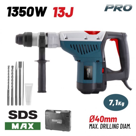 BORMANN Pro BPH7610 Σκαπτικό Περιστροφικό Πιστολέτο SDS-MAX,1350W,13J (063469)