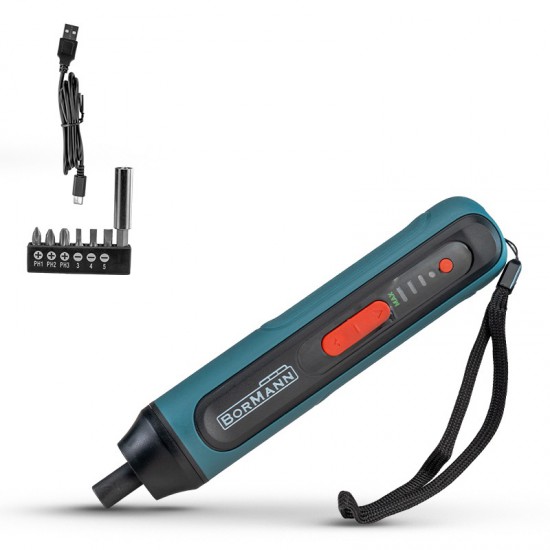 BORMANN BCD1050 Κατσαβίδι Μπαταρίας 3.6V,Li-Ion,4Nm,250rpm,3 Θέσεις Ροπής,Led,Σετ Αξεσουάρ (065722)
