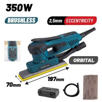 BORMANN Pro BSS5350 Τριβείο Παλμικό Brushless Με Διακόπτη Ασφαλείας Και Ψηφιακή Ένδειξη Στροφών 350W (065968)