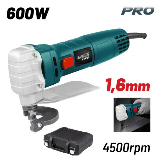 BORMANN Pro BMC5010 Ψαλίδι Λαμαρίνας 600W,Κοπή 1,6mm,Βαλίτσα (070016)