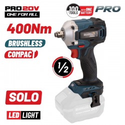 BORMANN Pro BBP5123 Μπουλονόκλειδο Compact, Brushless Μπαταρίας 20V, SOLO (070474)