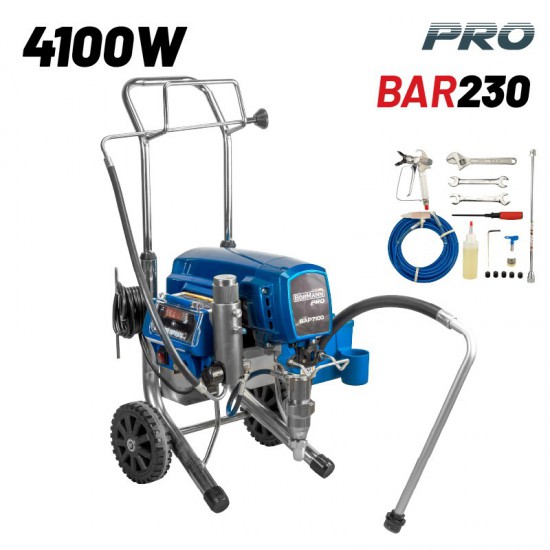 BORMANN Pro BAP7100 Ηλεκτρικό Πιστόλι Ψεκασμού Airless 4100W,5,5Lt/min,15m (071884)