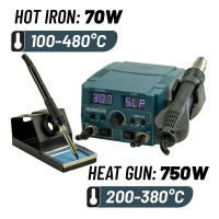 BORMANN BSG1750 Σταθμός Κόλλησης 750W με Ρύθμιση Θερμοκρασίας 100°C-480°C (075387)