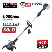 BORMANN Pro BBP4550 Θαμνοκοπτικό Μπαταρίας 40V, (2x20v), Li-Ion, 30cm Mεσινέζα, SOLO (078593)