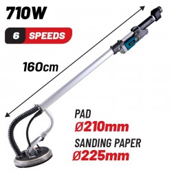 BORMANN Pro BDS7300 Τριβείο Γυψοσανίδας 710W, LED 1000-2100rpm,160cm,225mm (079071)