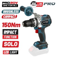 BORMANN Pro BBP5145 Δραπανοκατσάβιδο Κρουστικό Brushless Μπαταρίας 20V,SOLO (079798)