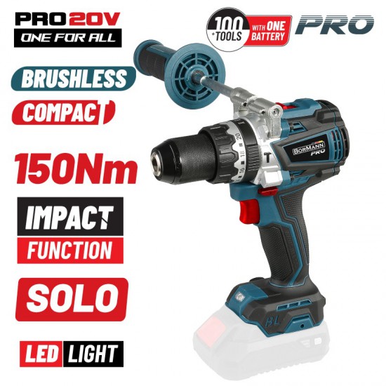 BORMANN Pro BBP5145 Δραπανοκατσάβιδο Κρουστικό Brushless Μπαταρίας 20V,SOLO (079798)