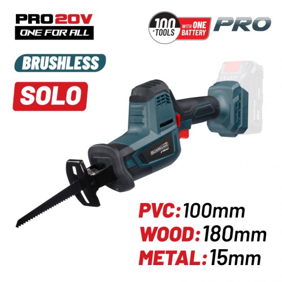 BORMANN Pro BBP5180 Σπαθόσεγα Brushless Μπαταρίας 20V, SOLO (079804)