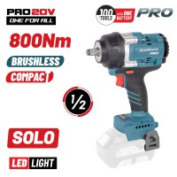 BORMANN Pro BBP5385 Μπουλονόκλειδο, Brushless Mπαταρίας 20V,SOLO (082187)