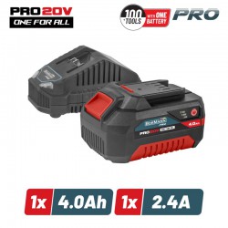 BORMANN Pro BBP9940 Starter Kit 20V, Μπαταρία 4.0Ah & Φορτιστής 2.4Α (082224)