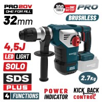 BORMANN Pro BBP5335 Πνευματικό Σκαπτικό Μπαταρίας SDS-PLUS Brushless 20V,4.5J,0-760rpm, SOLO (083474)