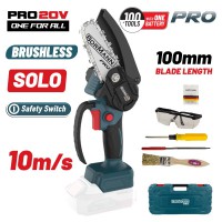 BORMANN Pro BBP3914C Κλαδευτικό Αλυσοπρίονο Μπαταρίας 20V,Brushless, Λάμα 10cm, 825gr, Βαλίτσα, SOLO (083535)