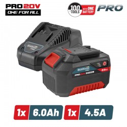 BORMANN Pro BBP9960 Starter Kit 20V, Μπαταρία 6.0Αh & Φορτιστής 4.5Α (083641)