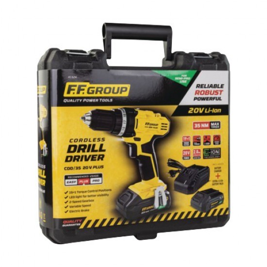 ΔΡΑΠΑΝΟΚΑΤΣΑΒΙΔΟ ΜΠΑΤΑΡΙΑΣ 20V 2x2.0Ah FFGROUP CDD/35-20V PLUS (41624)