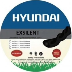 Hyundai Μεσινέζα Στριφτή Αθόρυβη ΜΑΥΡΗ Exsilent 81F30