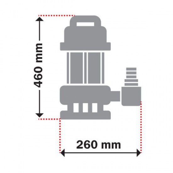 ΥΠΟΒΡΥΧΙΑ ΑΝΤΛΙΑ ΑΚΑΘΑΡΤΩΝ INOX ΒΑΡΕΩΣ ΤΥΠΟΥ 1500W KRAFT (63527)