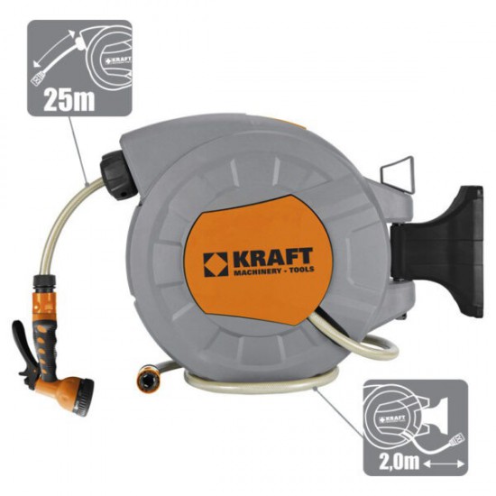 ΑΥΤΟΜΑΤΗ ΑΝΕΜΗ ΜΕ ΛΑΣΤΙΧΟ 25m KRAFT (693416)