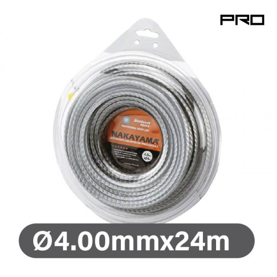 NAKAYAMA Pro NC1015 Μεσινέζα Aluminium Square 4.00mm X 24m (033738)