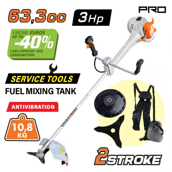 NAKAYAMA Pro PB7700 Θαμνοκοπτικό Βενζίνης 3Hp, 63,3cc Με Αντιδόνηση (033806)