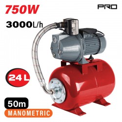 NAKAYAMA Pro NP2108 Πιεστικό Με Δοχείο 24Lt Αντλία Jet 750W (036043)
