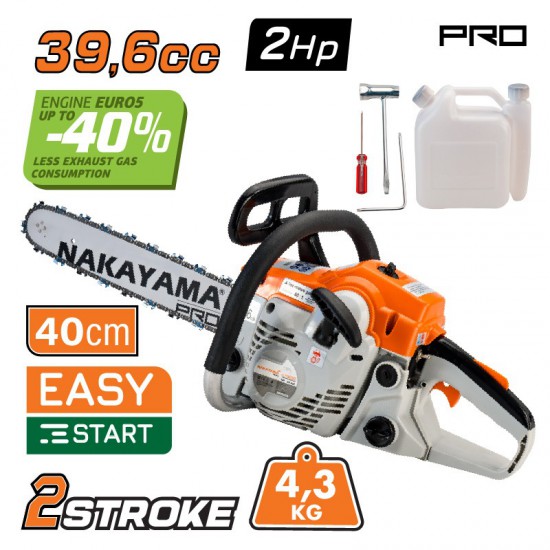 NAKAYAMA Pro PC4100 Αλυσοπρίονο Βενζίνης 2Hp,39.6cc,Λάμα 40cm, 3/8"LP 1,3mm 56Links (036456)