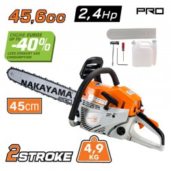 NAKAYAMA Pro PC4610 Αλυσοπρίονο Βενζίνης 2,4Hp,45.6cc,Λάμα 45cm, 0.325'', 1,3mm 72 (036463)