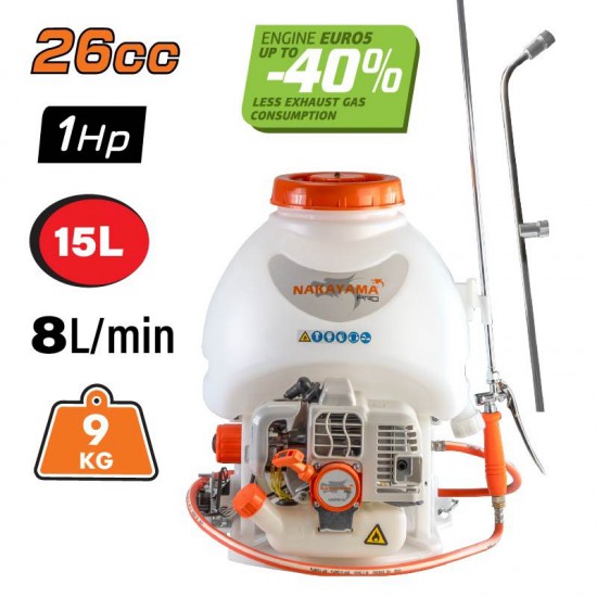 NAKAYAMA Pro NS2640 Ψεκαστήρας Πλάτης Δίχρονος 26cc,15Lt (038153)
