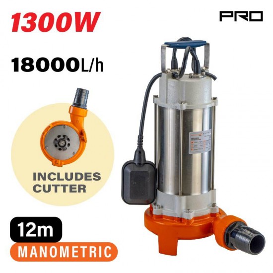 NAKAYAMA Pro SP1315 Αντλία Λυμάτων με Κοπτήρα 1300W (051848)