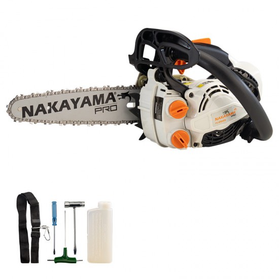 NAKAYAMA Pro PC2525 Αλυσοπρίονο Κλαδευτικό Βενζίνης 25cc/1.4Hp,Λάμα 25cm,1/4''X1,1mm/56, 2,5Kg (068228)