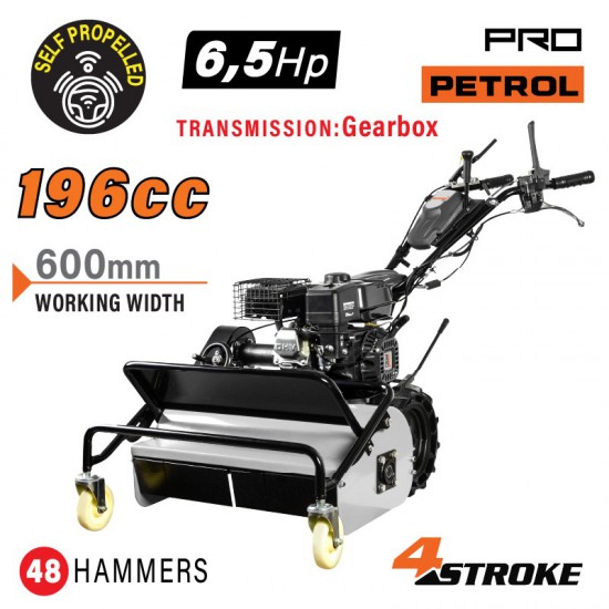 NAKAYAMA Pro PB8600 Αυτοκινούμενος Καταστροφέας Χόρτων 60cm, 48σφυριά,με Βενζινοκινητήρα (074779)