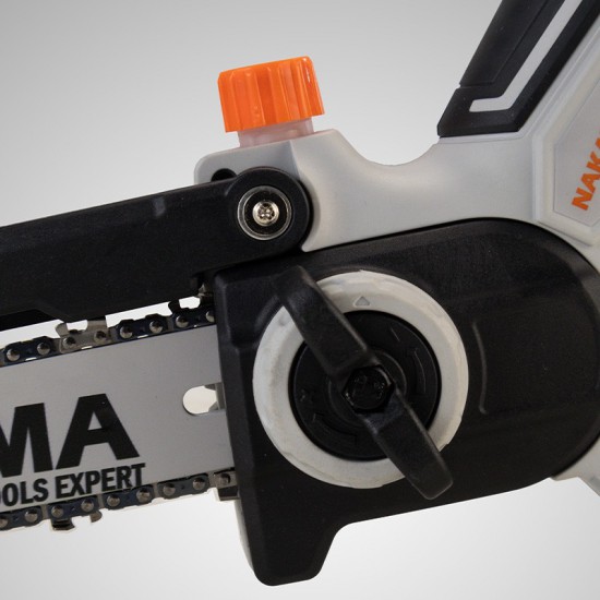 NAKAYAMA EC1200 Κλαδ Αλυσοπρίονο Μπατ 20V, Brushless,Λάμα 20cm, 1,3kg, 1/4"1.1mm,46Links,10m/s, 2x2A (075004)