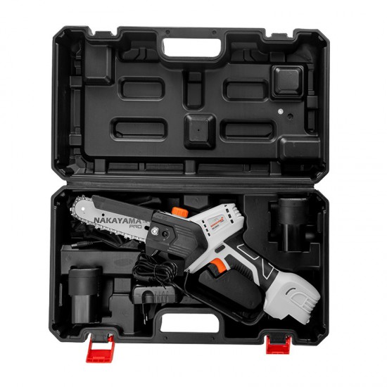 NAKAYAMA Pro EC1510 Κλαδ Αλυσοπρίονο 16.8V, Brushless, Li-Ion,Λάμα 15cm,1/4"1.1mm 36οδ,2x2Ah,990gr (077411)