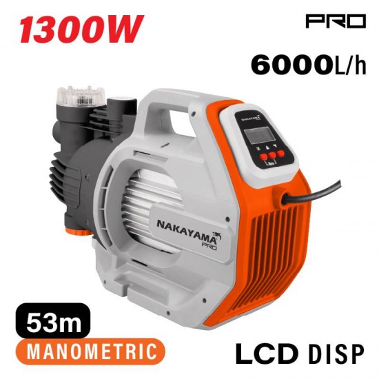 NAKAYAMA Pro NP2150 Πιεστικό Συγκρότημα με Ενσωματωμένο Ψηφιακό Ελεγκτή 1300W,6000L/h,LCD Οθόνη (081203)