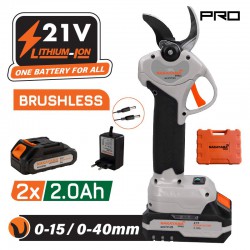 NAKAYAMA Pro EC1440 Ψαλίδι Κλάδου Μπαταρίας 21V, Brushless, Προοδευτική Κοπή 0-15mm/0-40mm,0.9kg (082910)